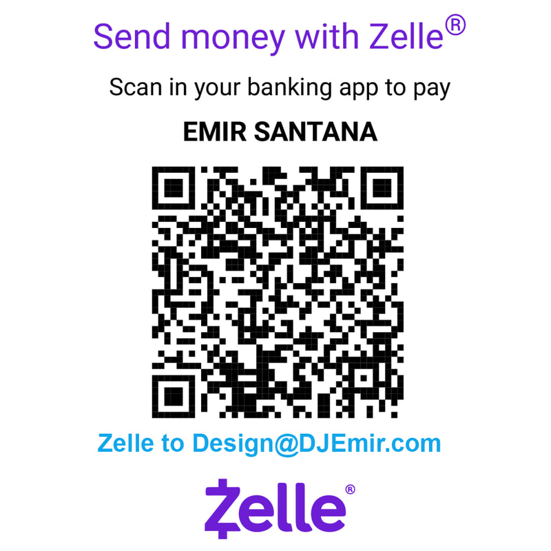 DJ Emir Extreme Flyer designs Zelle Payment QR Code